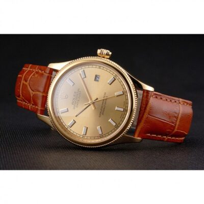 Superclone Rolex Datejust Gold Dial REP016818 Close-Up Focus