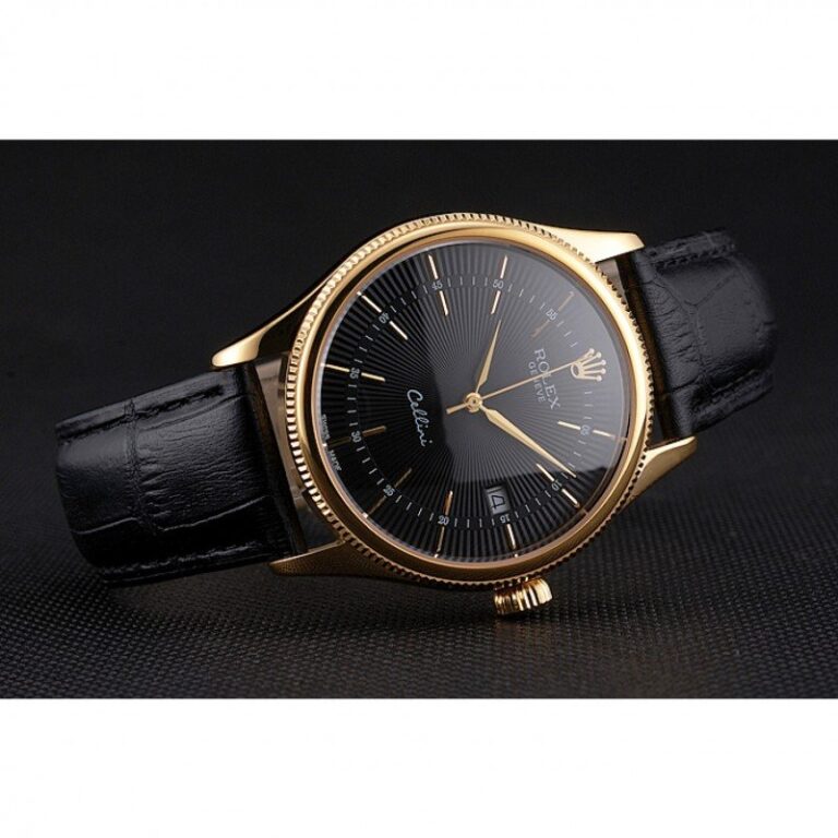 Superclone Rolex Cellini Black Dial REP016807 Design Element