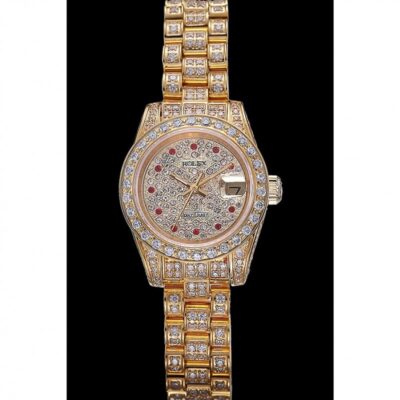 Superclone Rolex Datejust White Dial 622024 Perspective View
