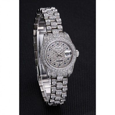 Superclone Rolex Datejust Silver Dial 622022 Angle Detail