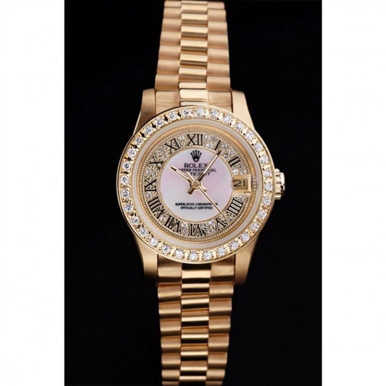 Replica Rolex Datejust White Dial RL41 Perspective View