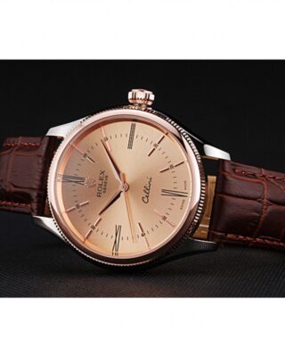 Replica Rolex Cellini Orange Dial 622840 Close-Up Focus