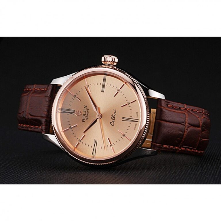 Replica Rolex Cellini Orange Dial 622840 Close-Up Focus