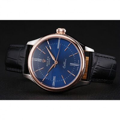 Replica Rolex Cellini Blue Dial 622841 Close-Up Focus