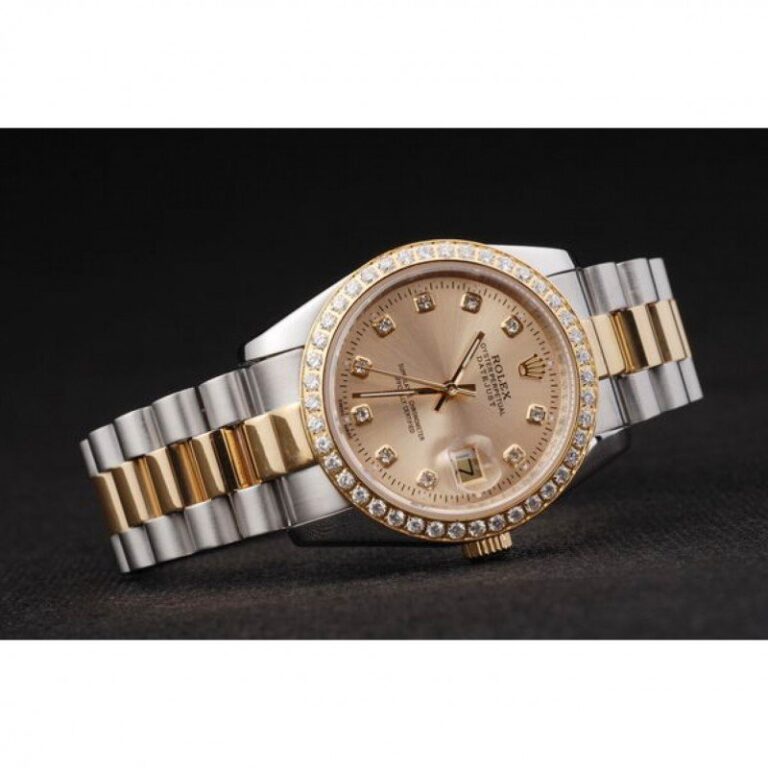 Superclone Rolex Datejust Gold Dial SRL40 Style Perspective