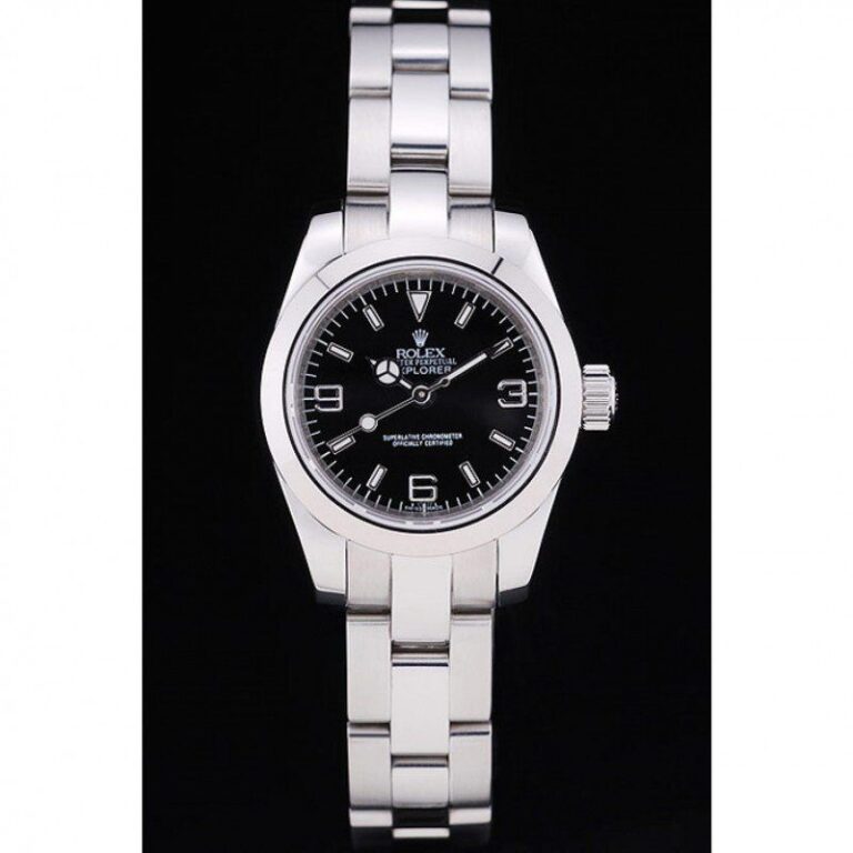 Superclone Rolex Explorer Black Dial SLR157 Perspective View