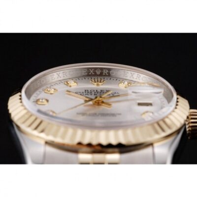 Superclone Rolex Datejust White Dial SRL10 Alternate Angle