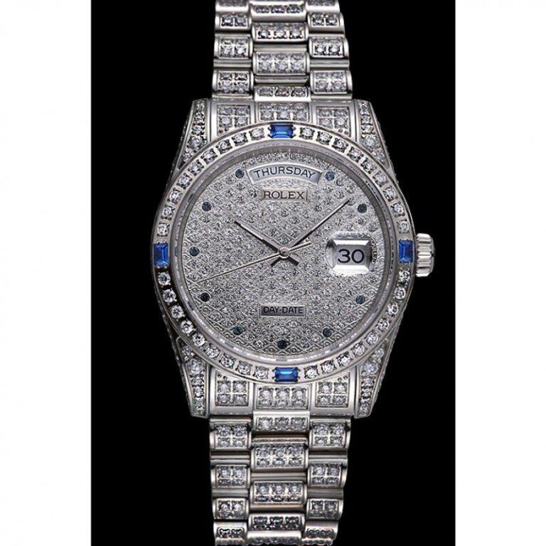 Superclone Rolex Day-Date Diamond Dial 621613 Angle Detail