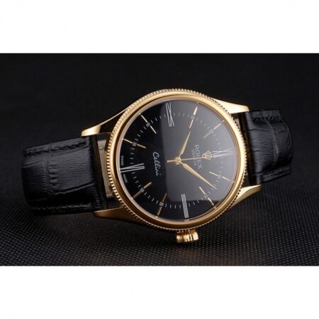 Superclone Rolex Cellini 38mm Black Dial REP016814 5