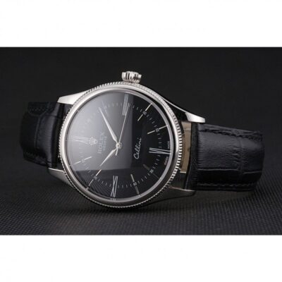 Superclone Rolex Cellini Black Dial REP016804 Close-Up Focus