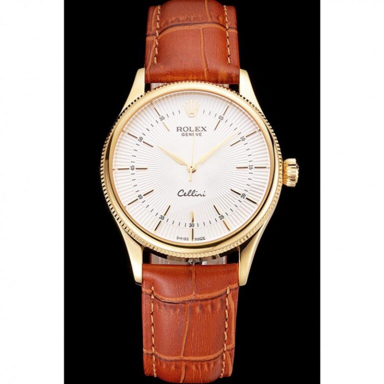 Superclone Rolex Cellini White Dial REP016793 Perspective View