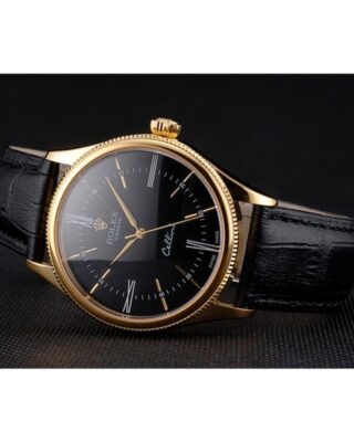 Superclone Rolex Cellini Black Dial REP016814 Close-Up Focus