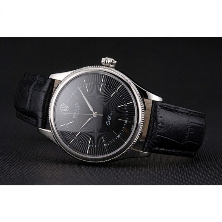 Superclone Rolex Cellini Black Dial REP016809 Design Element