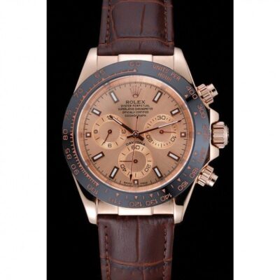 Replica Rolex Daytona Rose-Gold Dial 1454243 Perspective View