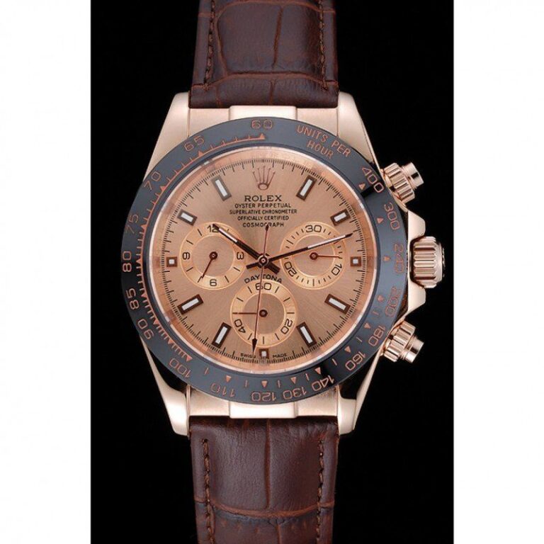 Replica Rolex Daytona Rose-Gold Dial 1454243 Perspective View