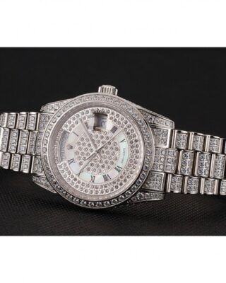 Superclone Rolex Day-Date White Dial 1453950 Angle Detail