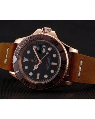 Replica Rolex Yacht-Master Black Dial 1453860 Close-Up Focus