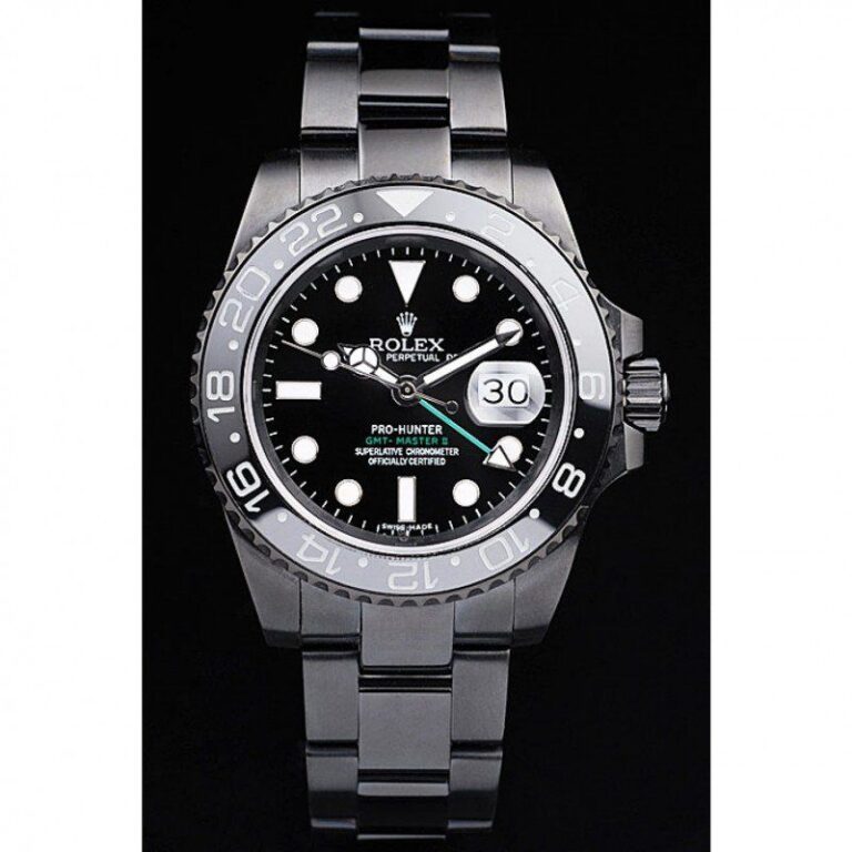 Superclone Rolex GMT-Master II Black Dial REP016828 Perspective View