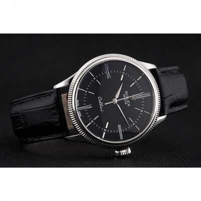 Superclone Rolex Cellini Black Dial 622654 Close-Up Focus