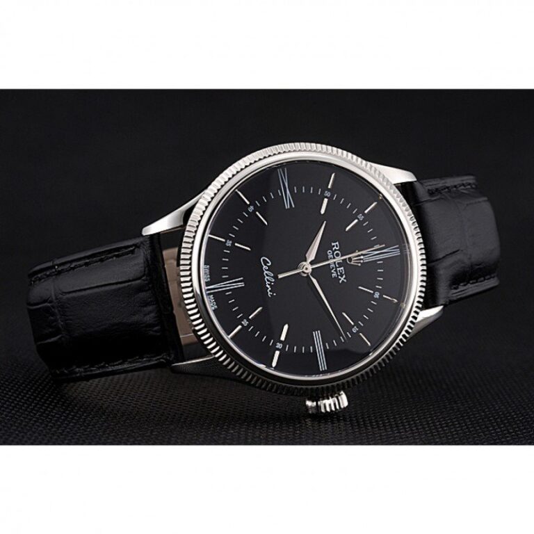 Superclone Rolex Cellini Black Dial 622654 Close-Up Focus