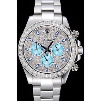 Replica Rolex Daytona Silver Dial 1454251 Perspective View