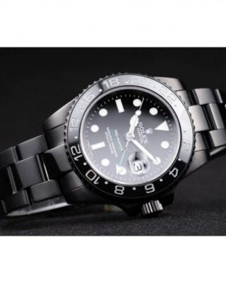 Superclone Rolex GMT-Master II Black Dial REP016828 Close-Up Focus