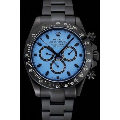 Replica Rolex Daytona Blue Dial 1454250 Perspective View