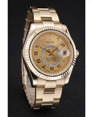 Replica Rolex Sky-Dweller Gold Dial 80243 Angle Detail