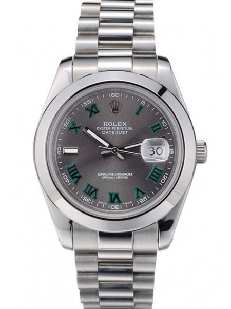 Swiss Fake Rolex Datejust 41mm Silver Dial 42000