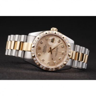 Superclone Rolex Datejust Gold Dial SRL41 Alternate Angle