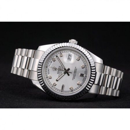 Superclone Rolex Day-Date 41mm Silver Dial 41995 5