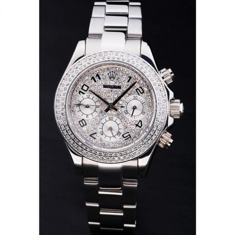 Replica Rolex Daytona Silver Dial RL165 Perspective View