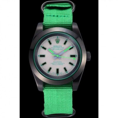 Replica Rolex Milgauss Green Dial 622004 Perspective View
