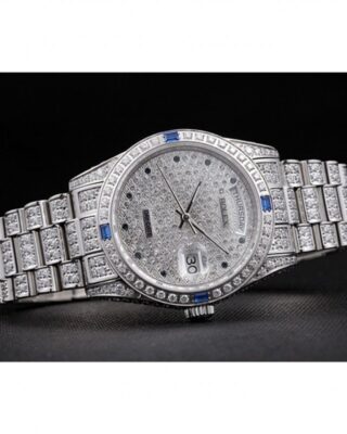 Superclone Rolex Day-Date Diamond Dial 621613 Close-Up Focus