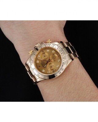 Replica Rolex Daytona Gold Dial 1454245 Alternate Angle