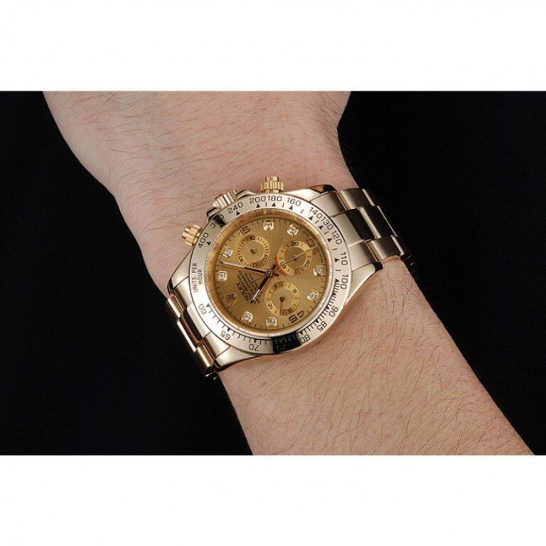 Replica Rolex Daytona Gold Dial 1454245 Alternate Angle