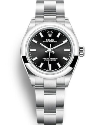 Fake Rolex Oyster Perpetual Lady 28mm Black Dial 276200