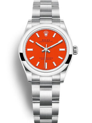 Replica Rolex Oyster Perpetual Lady Coral Red Dial 277200