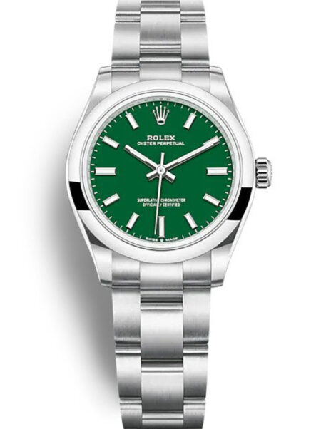 Fake Rolex Oyster Perpetual Lady 31mm Green Dial 277200