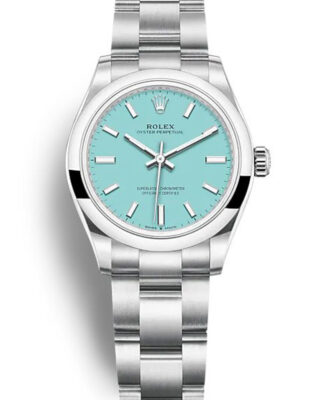 Fake Rolex Oyster Perpetual Lady 31mm Turquoise Blue Dial 277200