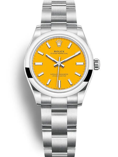 Fake Rolex Oyster Perpetual Lady 31mm Yellow Dial 277200