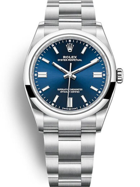 Fake Rolex Oyster Perpetual Lady 36mm Blue Dial 126000