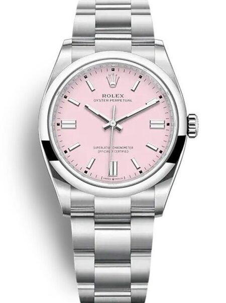 Fake Rolex Oyster Perpetual Lady 36mm Candy Pink Dial 126000