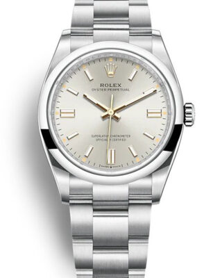 Fake Rolex Oyster Perpetual Lady 36mm Silver Dial 126000