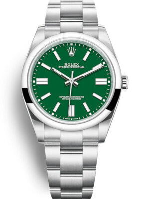 Replica Rolex Oyster Perpetual Green Dial 124300
