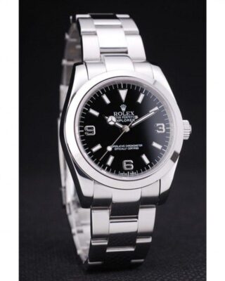 Superclone Rolex Explorer Black Dial SRL156 14270 Angle Detail