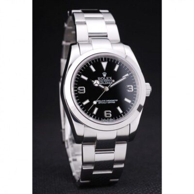 Superclone Rolex Explorer Black Dial SRL156 14270 Angle Detail