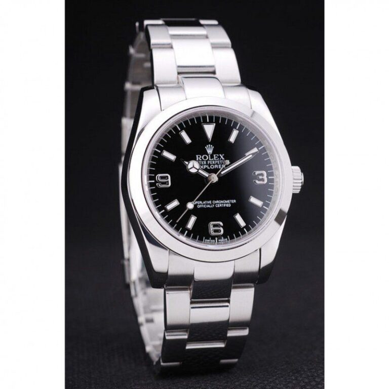 Superclone Rolex Explorer Black Dial SRL156 14270 Angle Detail