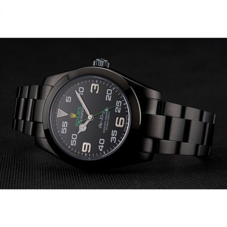 Replica Rolex Air-King Black Dial 1454019 Close-Up Focus