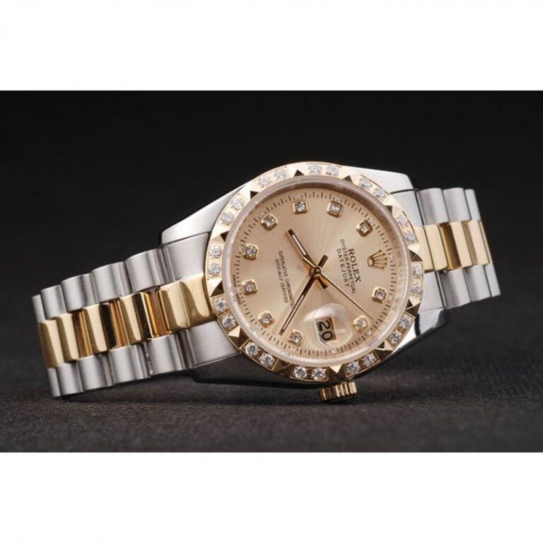 Superclone Rolex Datejust Gold Dial SRL41 Style Perspective